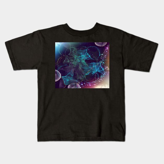Abstract vivid alcohol ink Kids T-Shirt by CreaKat